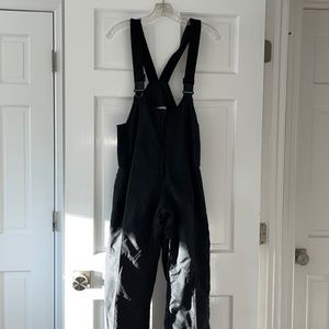 Ski West Black vintage ski suit with adjustable straps
